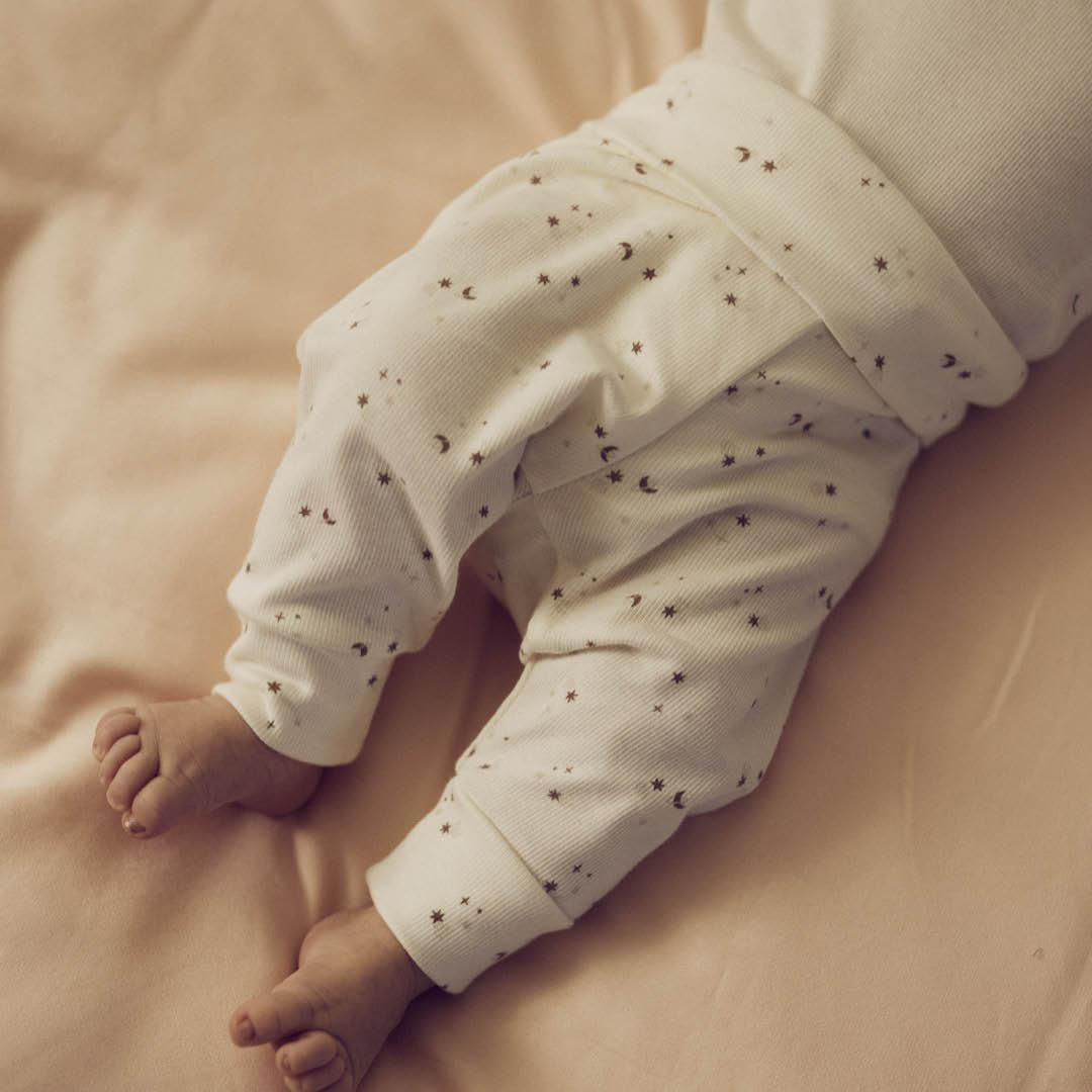 müsli SPARKLE rib pants with stars Pants Balsam cream/ Walnut/ Oat 690000320