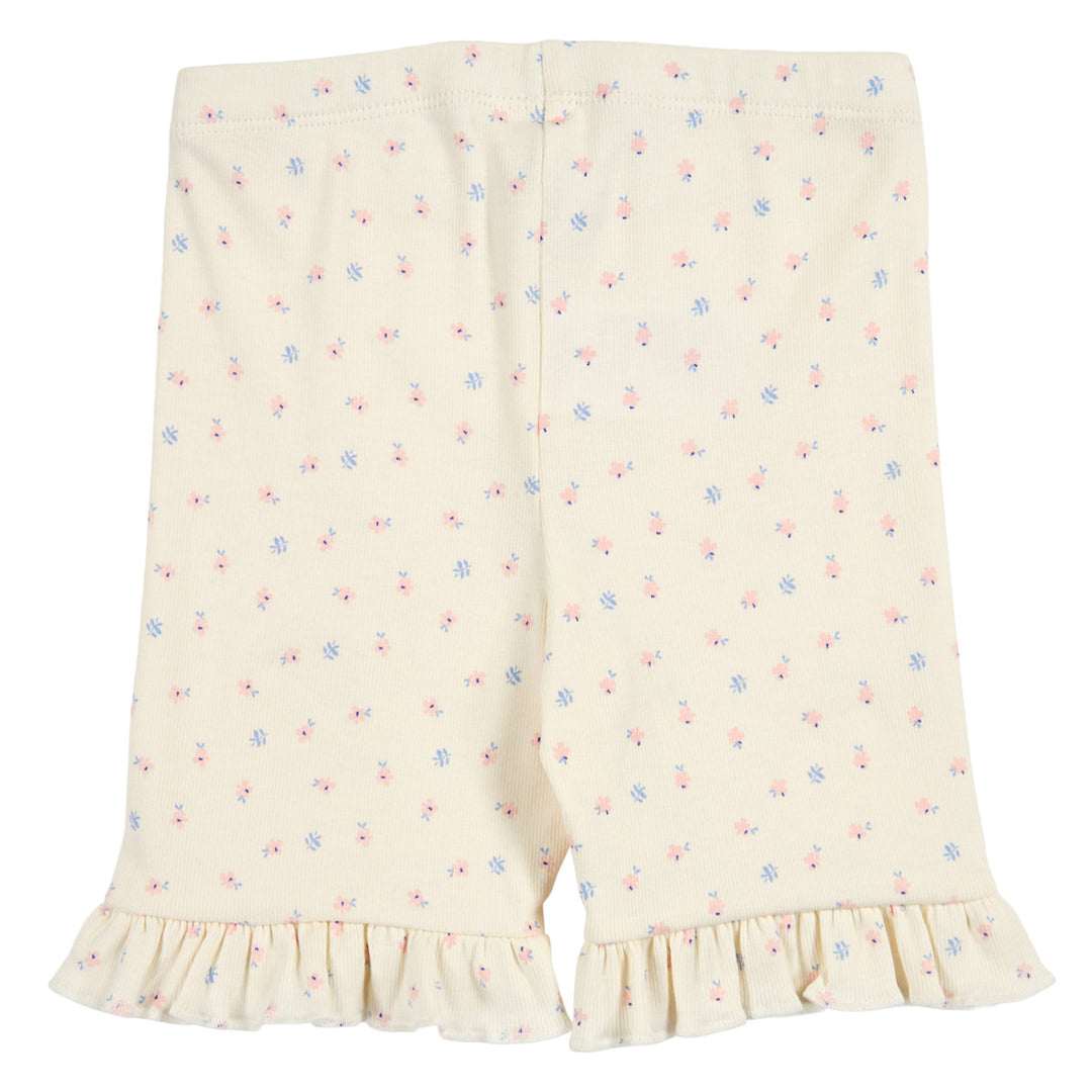 müsli SPRING rib floral frill tights Leggings Tofu/ Nectar/ shell blue 690000313
