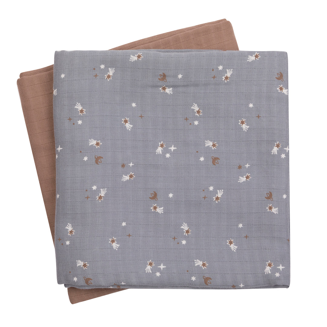 müsli STARS cloth diaper 2-pack Nursery Jasmin blue/ Balsam cream/ Walnut 690000318