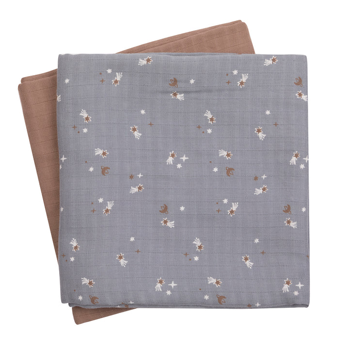 müsli STARS cloth diaper 2-pack Nursery Jasmin blue/ Balsam cream/ Walnut 690000318