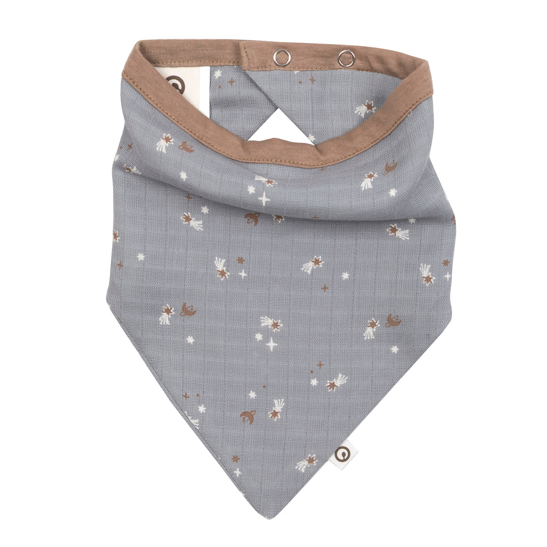 müsli STARS muslin bib Bibs Jasmin blue/ Balsam cream/ Walnut 690000318
