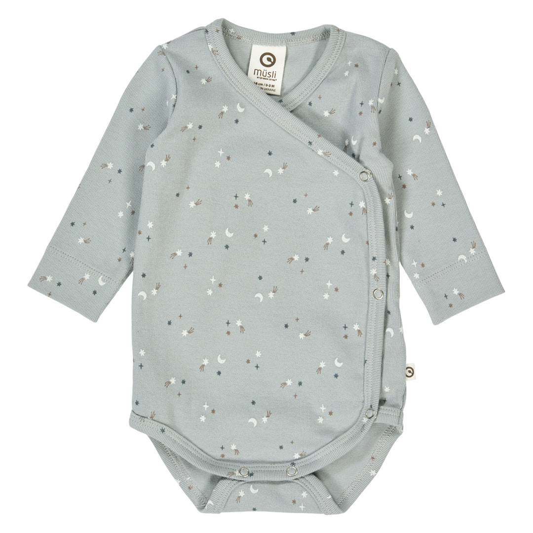 müsli STARS rib body with cross closure Bodystockings Jasmin blue/ Walnut/ Stormy blue 690000271