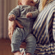 müsli STARS rib bodysuit with feet Bodystockings Jasmin blue/ Walnut/ Stormy blue 690000271
