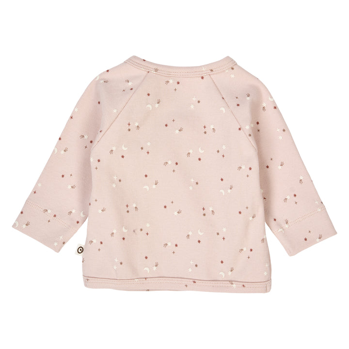 müsli STARS rib cardigan with cross closure L_S Tee Nightingale/ Walnut/ Daydream 690000270