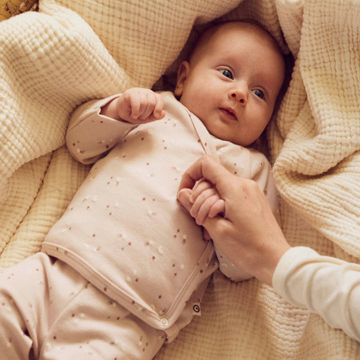 müsli STARS rib cardigan with cross closure L_S Tee Nightingale/ Walnut/ Daydream 690000270