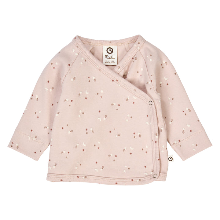 müsli STARS rib cardigan with cross closure L_S Tee Nightingale/ Walnut/ Daydream 690000270