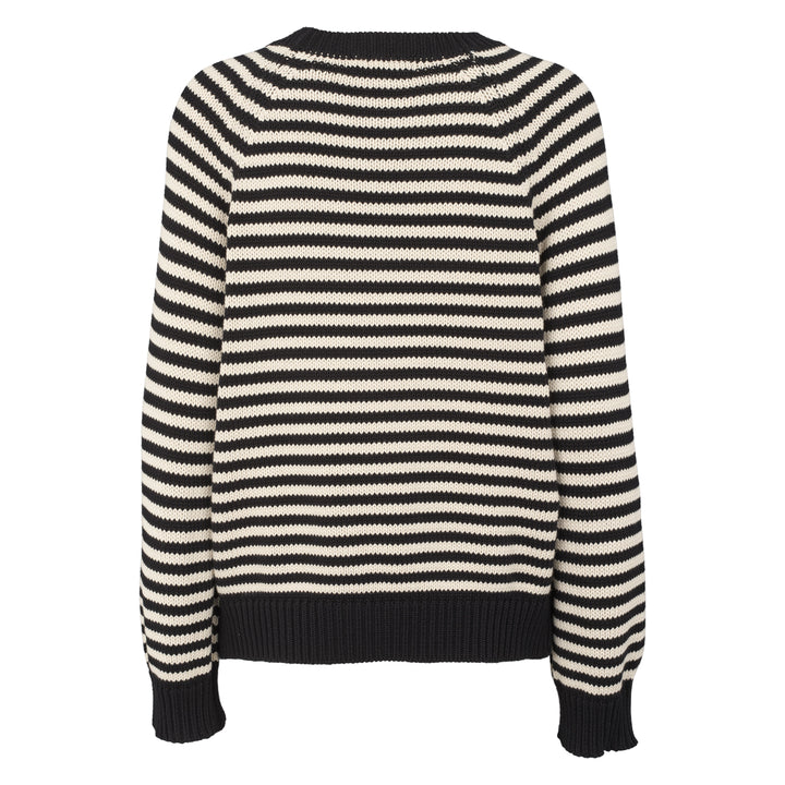 Conservandum STRIPE KNIT sweater Sweatshirt Black 019400706