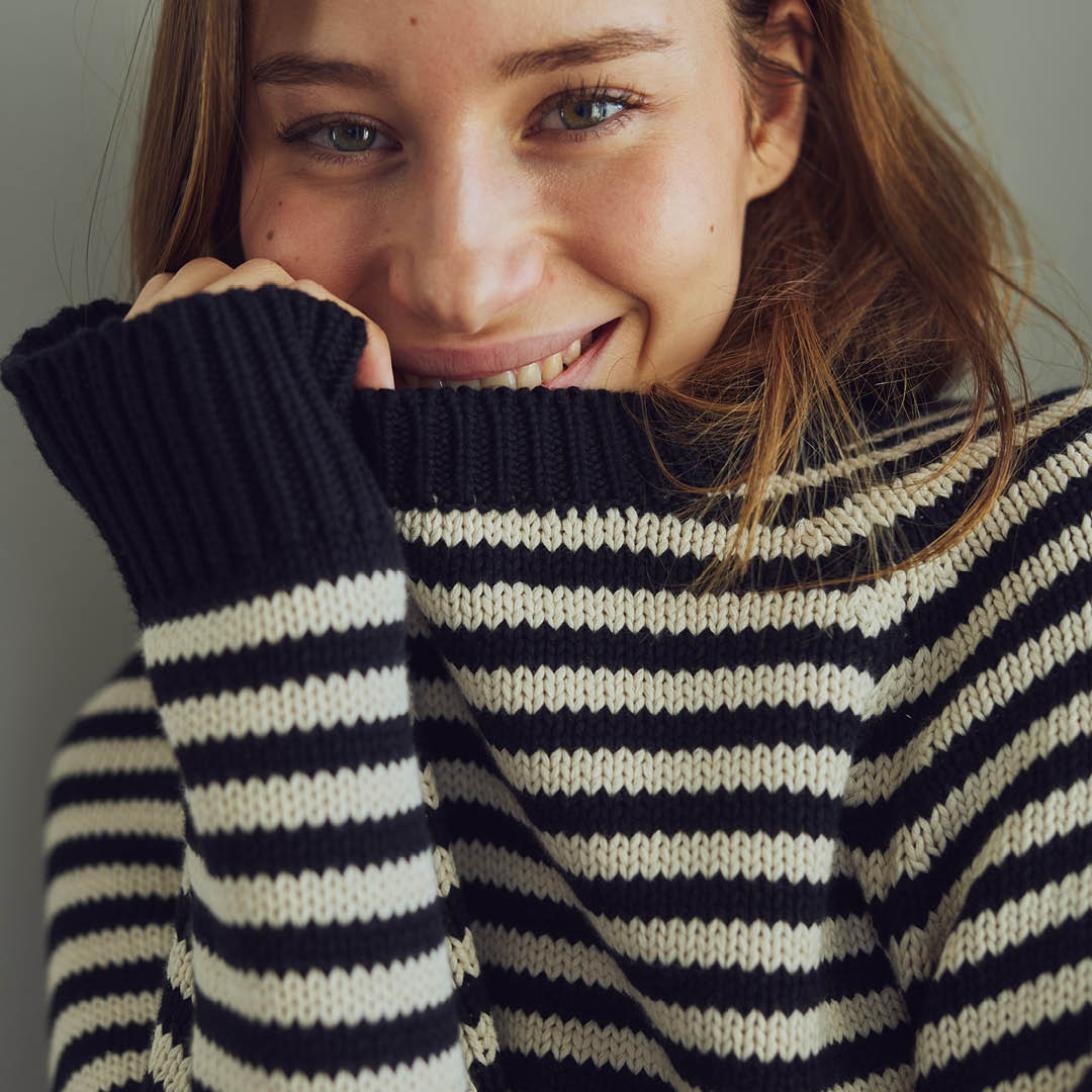 Conservandum STRIPE KNIT sweater Sweatshirt Black 019400706