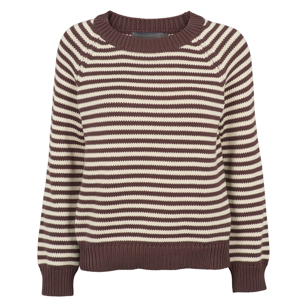Conservandum STRIPE KNIT sweater Sweatshirt French Roast 019101200