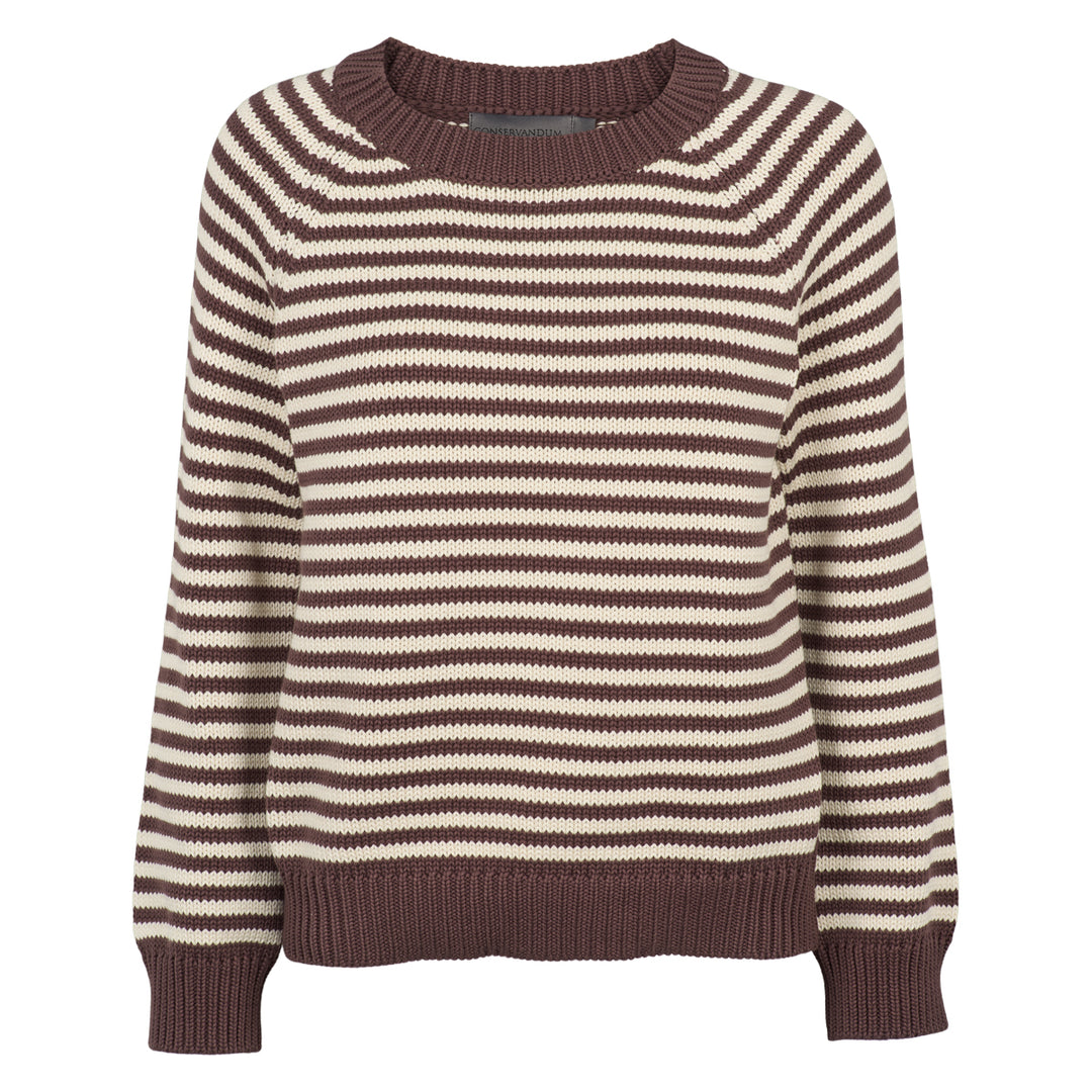 Conservandum STRIPE KNIT sweater Sweatshirt French Roast 019101200
