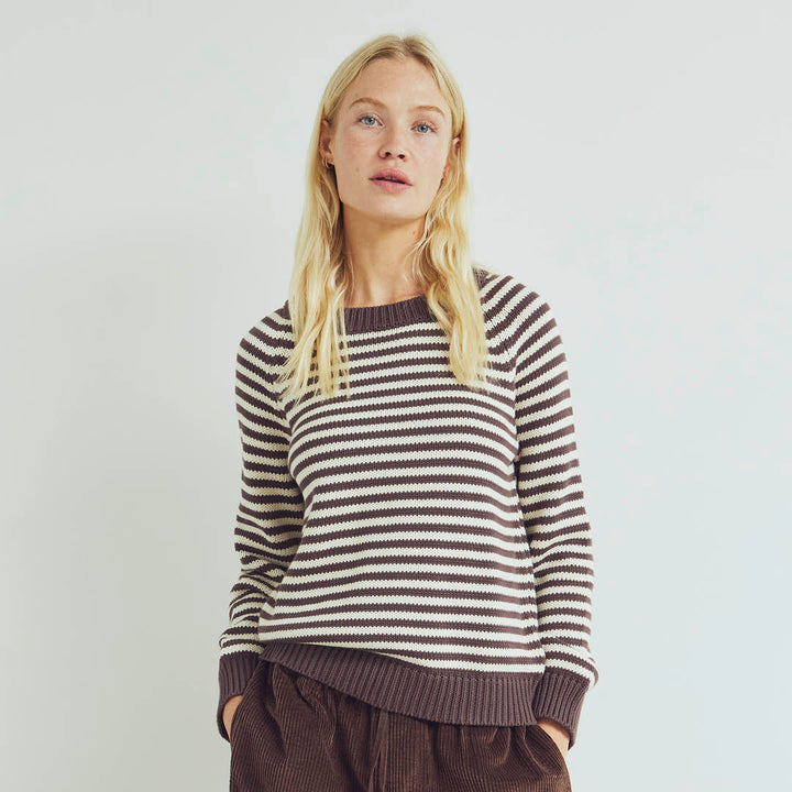 Conservandum STRIPE KNIT sweater Sweatshirt French Roast 019101200