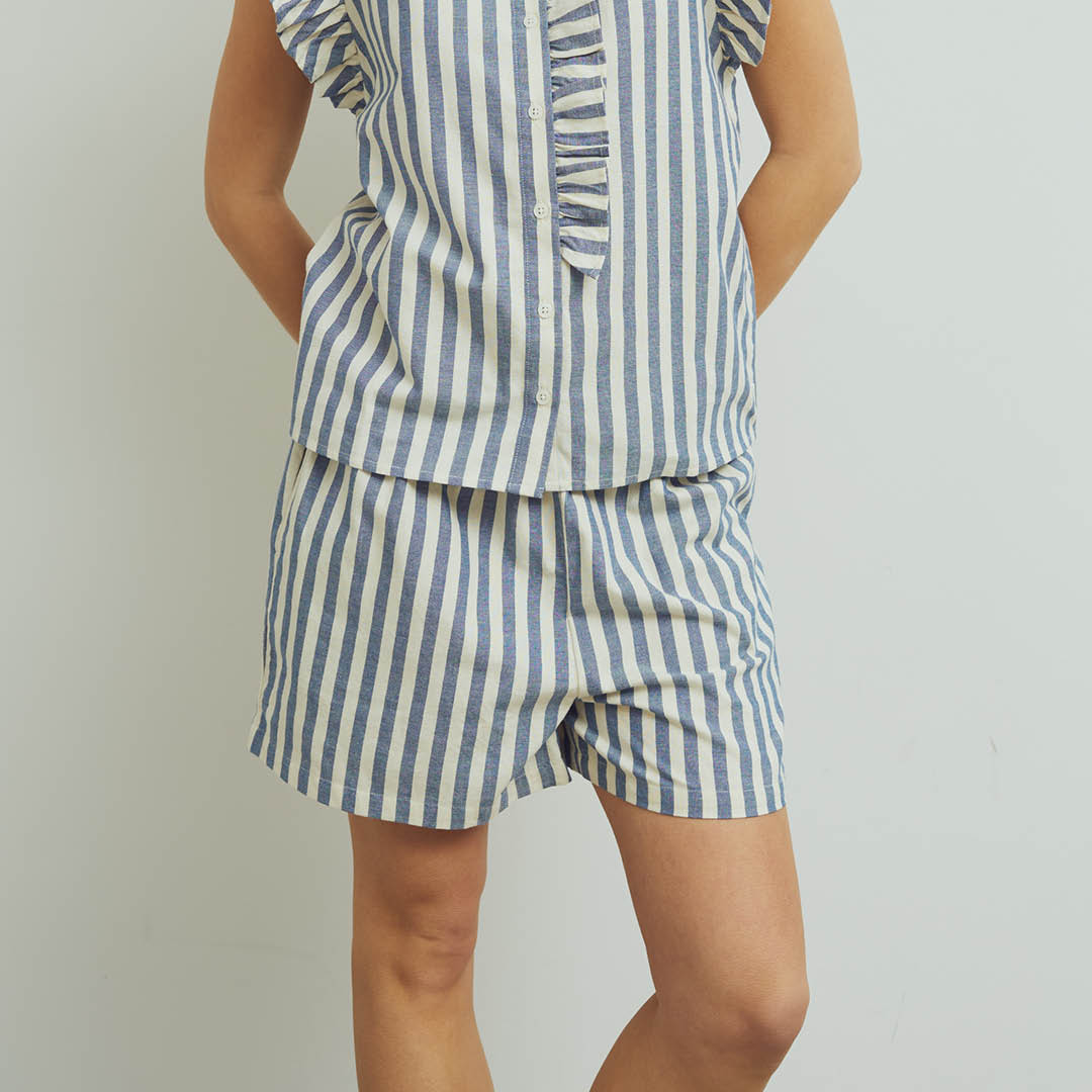Conservandum STRIPE WOVEN shorts Pants Blue / White 690000274