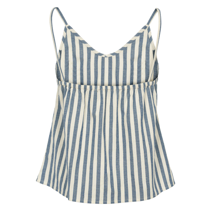 Conservandum STRIPE WOVEN strap top S_S Tee Blue / White 690000274