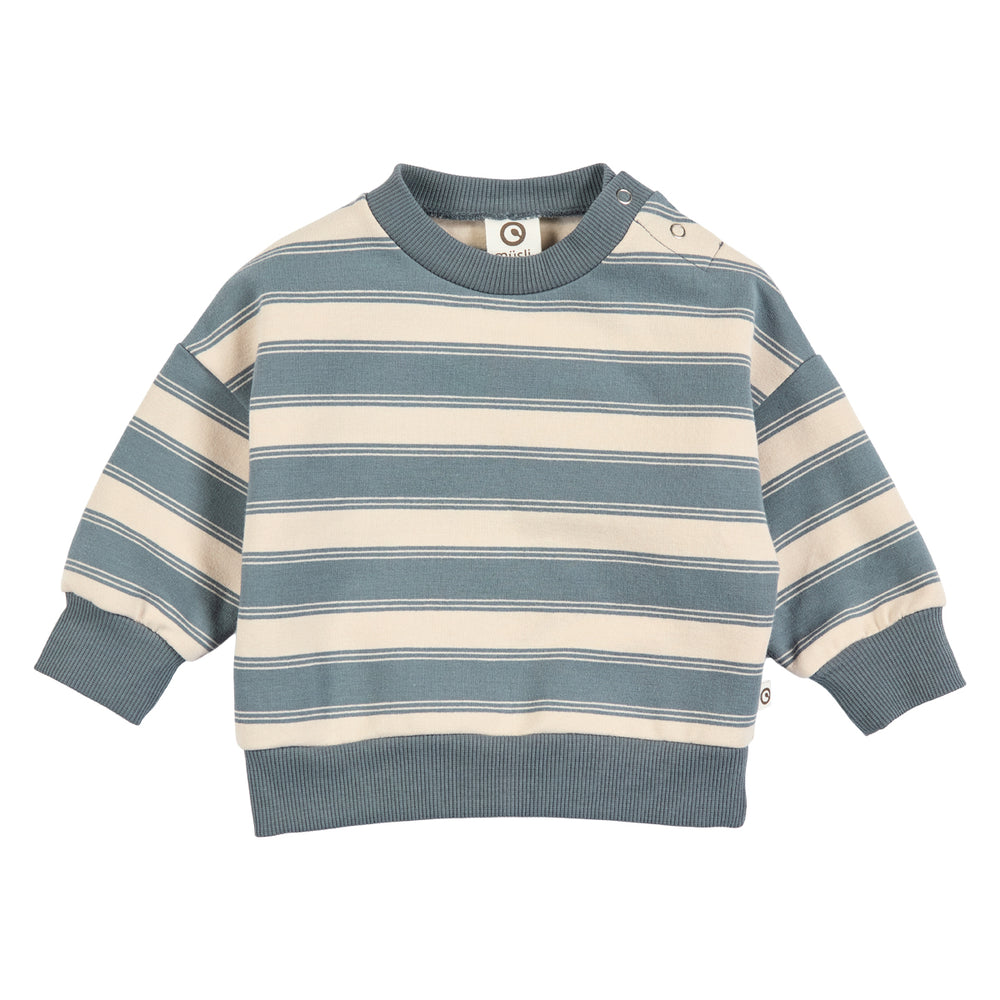 müsli STRIPE sweatshirt L_S Tee Oak/ Stormy blue 690000263