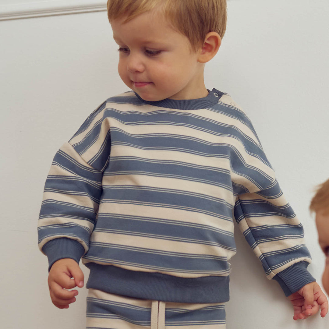 müsli STRIPE sweatshirt L_S Tee Oak/ Stormy blue 690000263