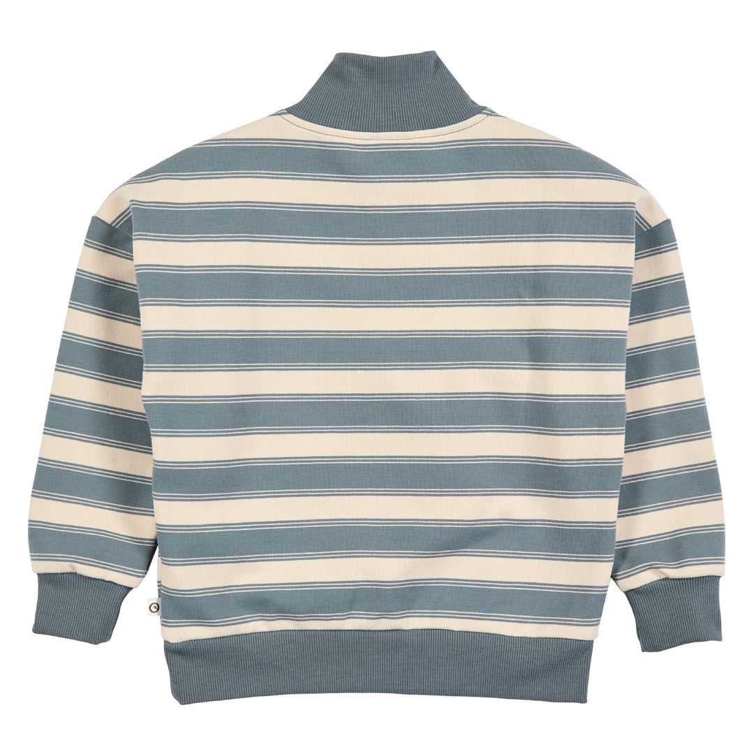 müsli STRIPE zip sweatshirt L_S Tee Oak/ Stormy blue 690000263