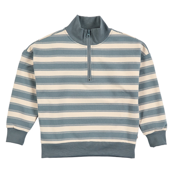 müsli STRIPE zip sweatshirt L_S Tee Oak/ Stormy blue 690000263