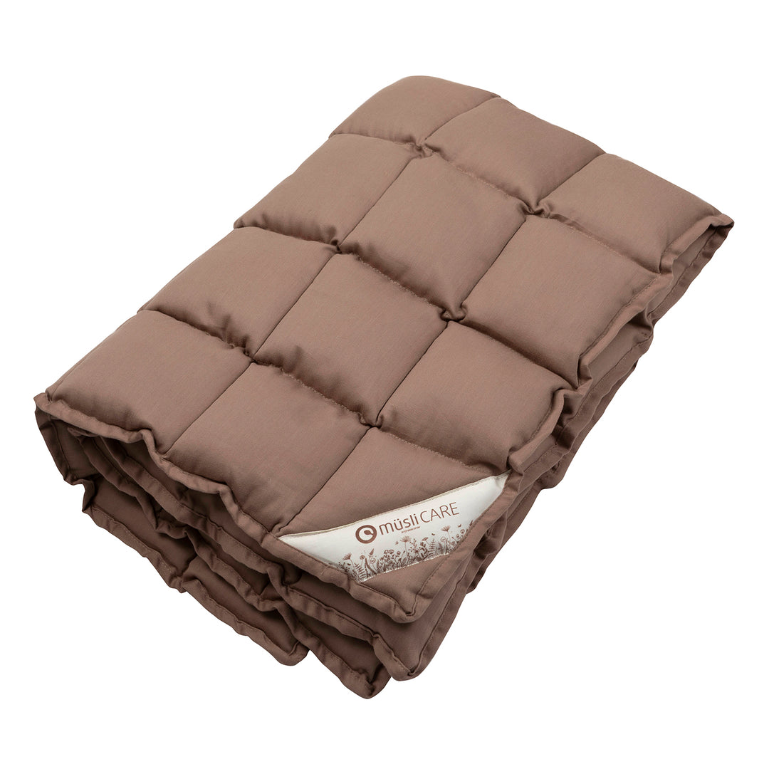 müsli Satin woven kapok duvet - JUNIOR 100x140 cm Bed Linen & Blankets Walnut 017080802