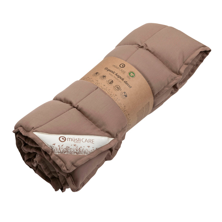 müsli Satin woven kapok duvet - JUNIOR 100x140 cm Bed Linen & Blankets Walnut 017080802