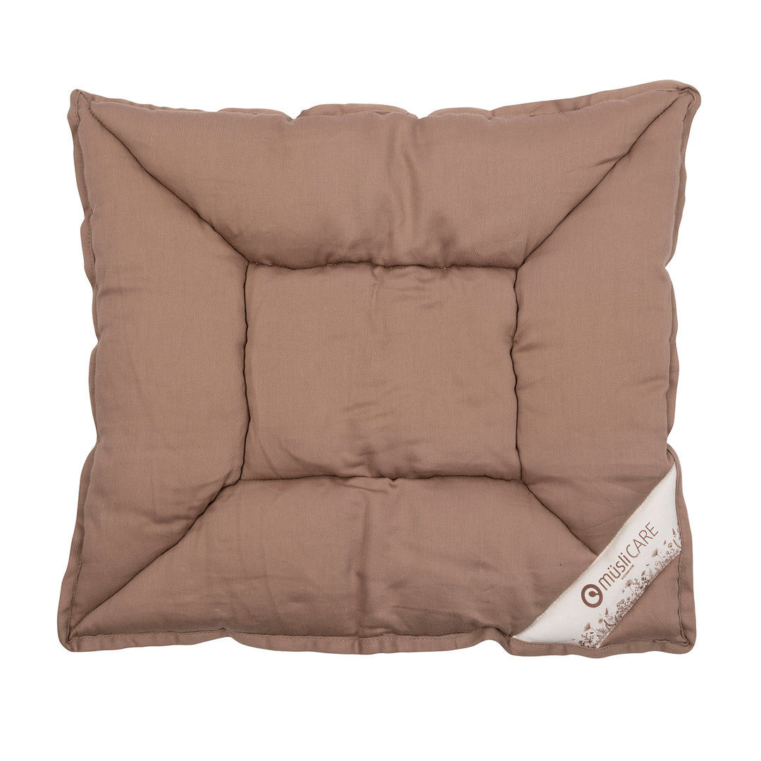 müsli Satin woven kapok pillow 45x40 cm Bed Linen & Blankets Walnut 017080802