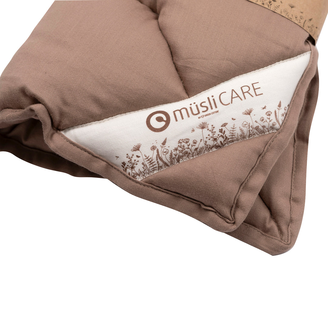 müsli Satin woven kapok pillow 60x40 cm Bed Linen & Blankets Walnut 017080802