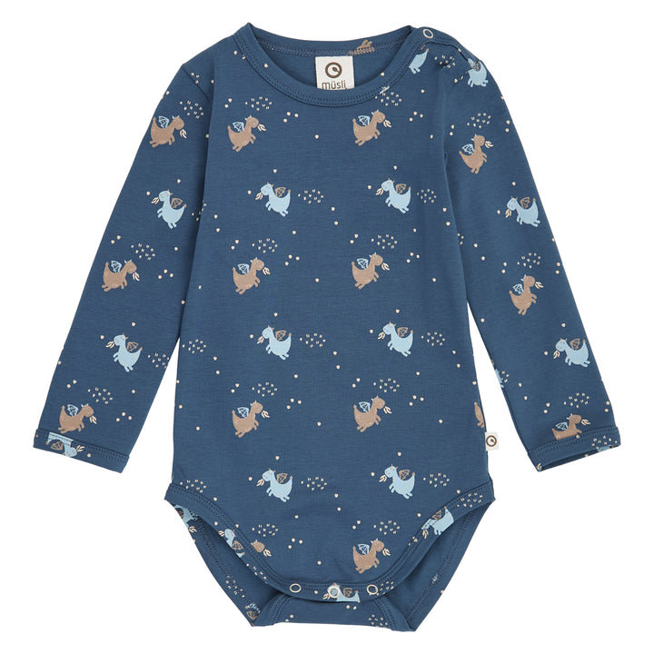 müsli Storybook L/S Body Bodystockings Navy/ Soft blue/ Walnut 690000336