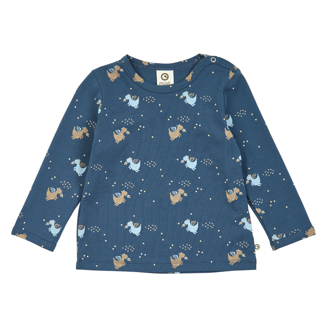 müsli Storybook L/S T Baby L_S Tee Navy/ Soft blue/ Walnut 690000336