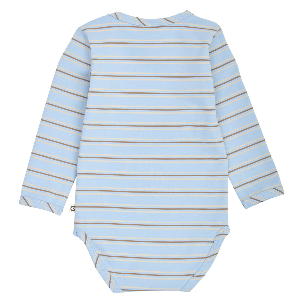 müsli Storybook Stripe L/S Body Bodystockings Soft blue/ Walnut/ Oak 690000332