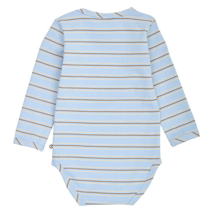 müsli Storybook Stripe L/S Body Bodystockings Soft blue/ Walnut/ Oak 690000332