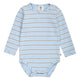 müsli Storybook Stripe L/S Body Bodystockings Soft blue/ Walnut/ Oak 690000332
