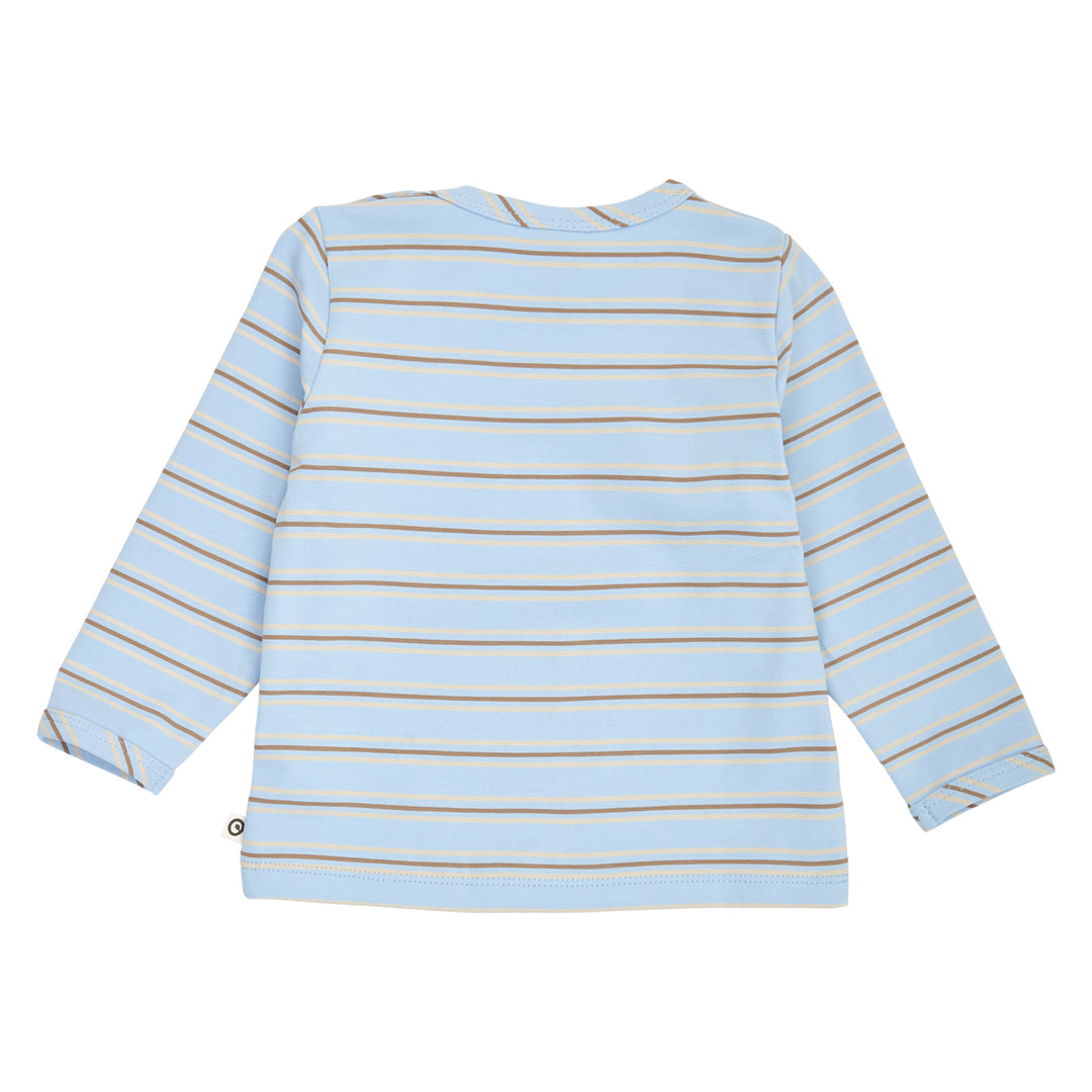 müsli Storybook Stripe L/S T Baby L_S Tee Soft blue/ Walnut/ Oak 690000332