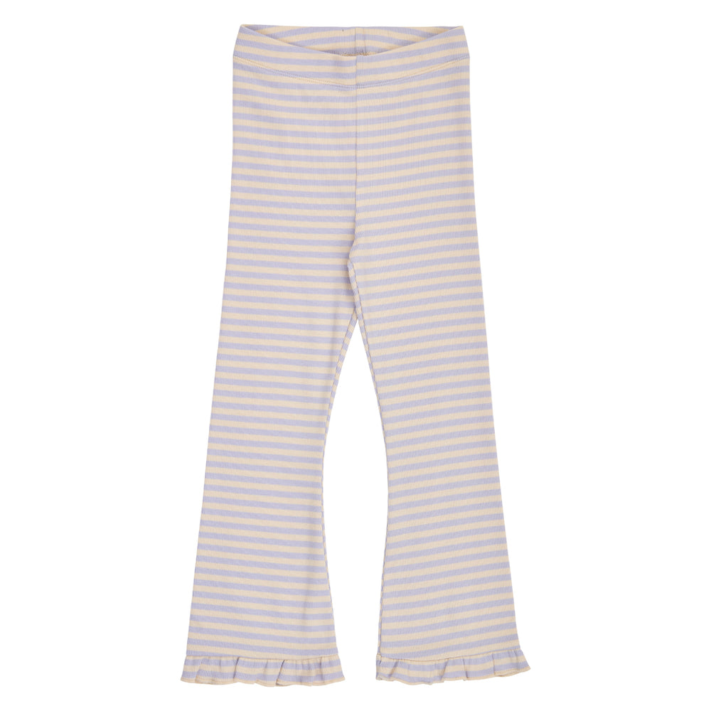 müsli Stripe Rib Frill Flared Pants Pants Oak/ Mauve 690000345