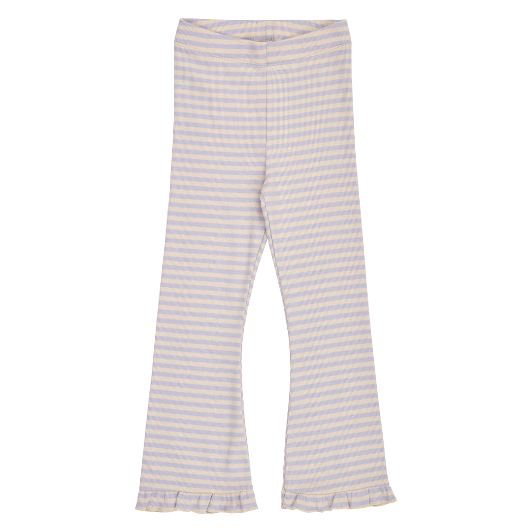 müsli Stripe Rib Frill Flared Pants Pants Oak/ Mauve 690000345