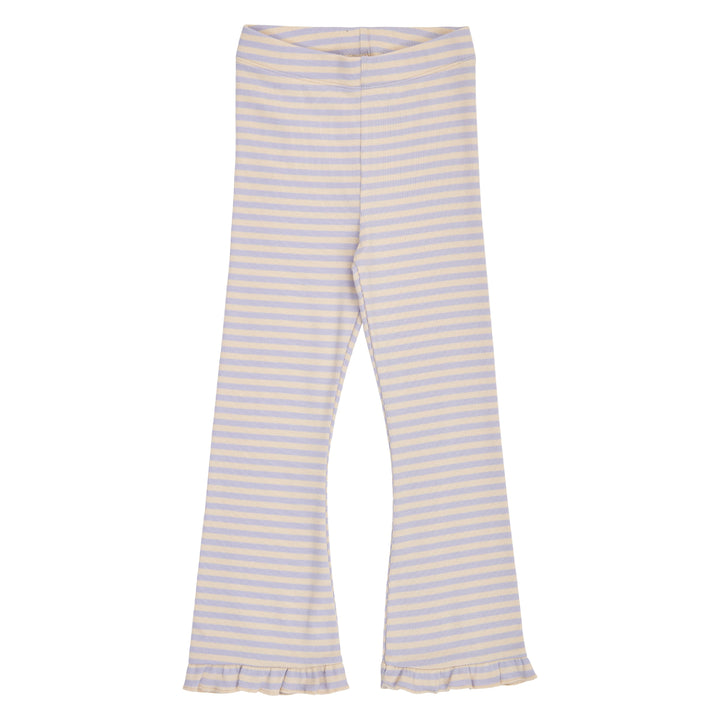 müsli Stripe Rib Frill Flared Pants Pants Oak/ Mauve 690000345