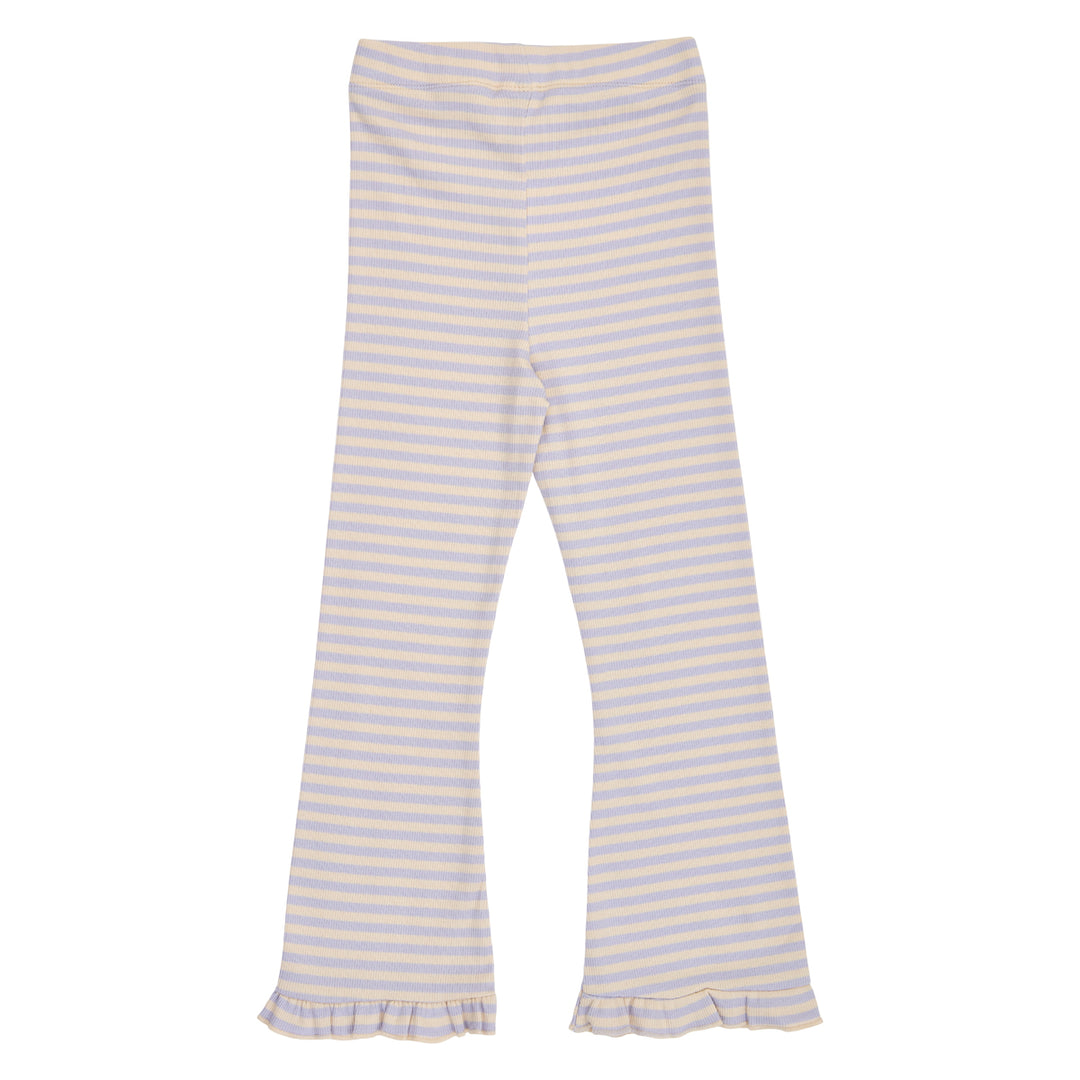 müsli Stripe Rib Frill Flared Pants Pants Oak/ Mauve 690000345