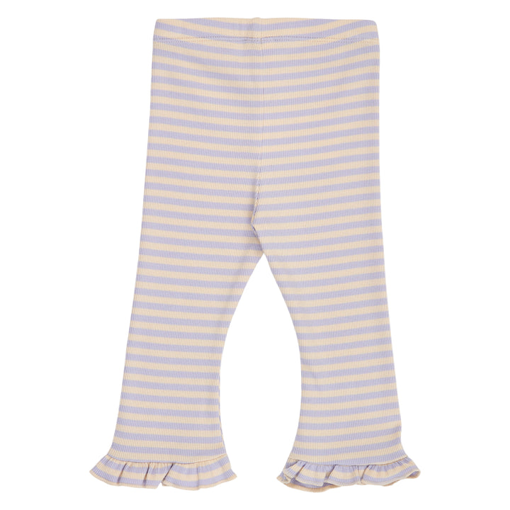 müsli Stripe Rib Frill Flared Pants Baby Pants Oak/ Mauve 690000345