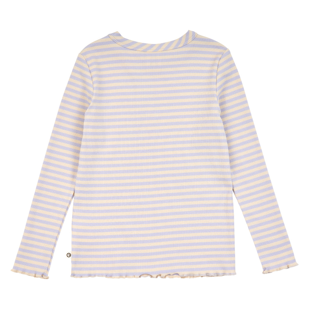 müsli Stripe Rib L/S T L_S Tee Oak/ Mauve 690000345