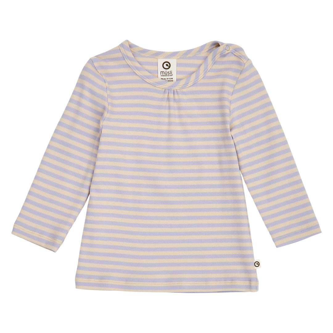müsli Stripe Rib L/S T Baby L_S Tee Oak/ Mauve 690000345