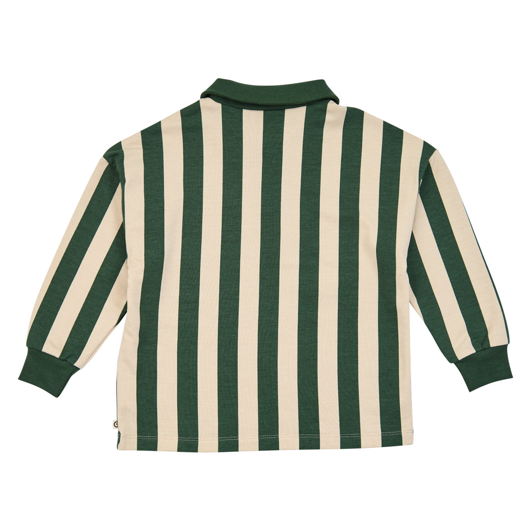 müsli Stripe Sweat L/S Polo L_S Tee Oak/ Forest green 690000335