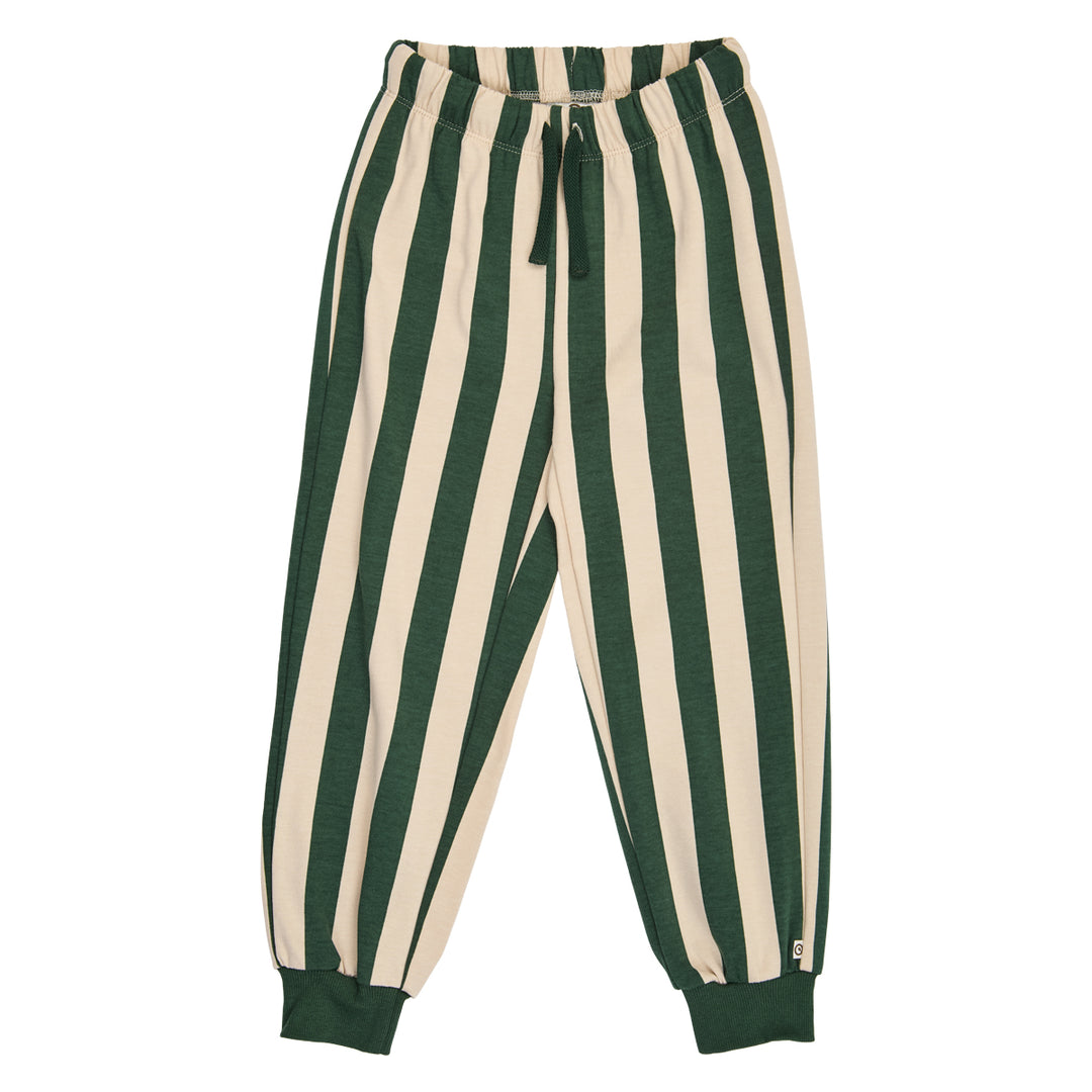 müsli Stripe Sweat Pants Pants Oak/ Forest green 690000335