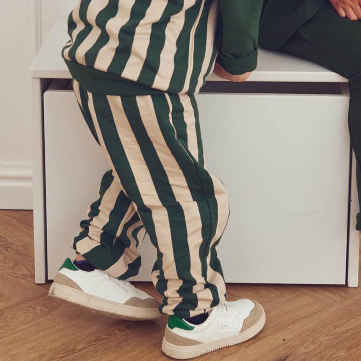 müsli Stripe Sweat Pants Pants Oak/ Forest green 690000335