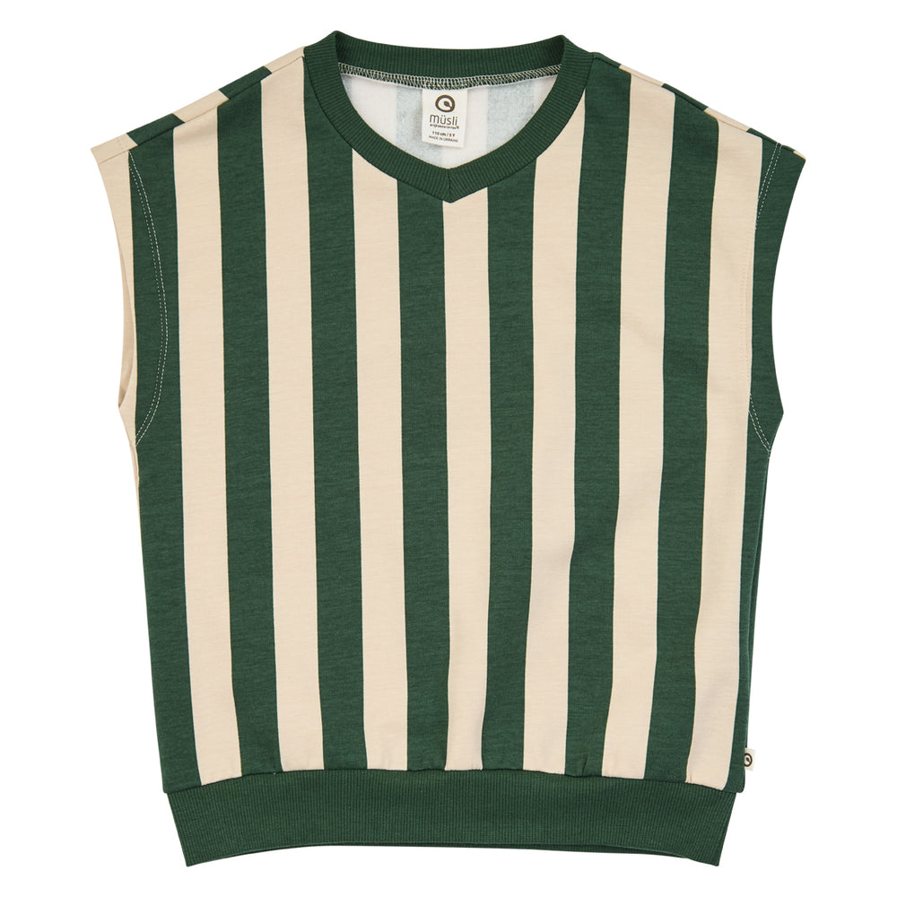 müsli Stripe Sweat Vest L_S Tee Oak/ Forest green 690000335