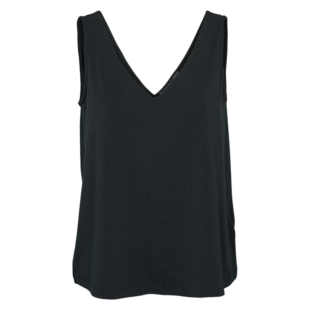 Conservandum TENCEL v-neck top S_S Tee Black 019400706