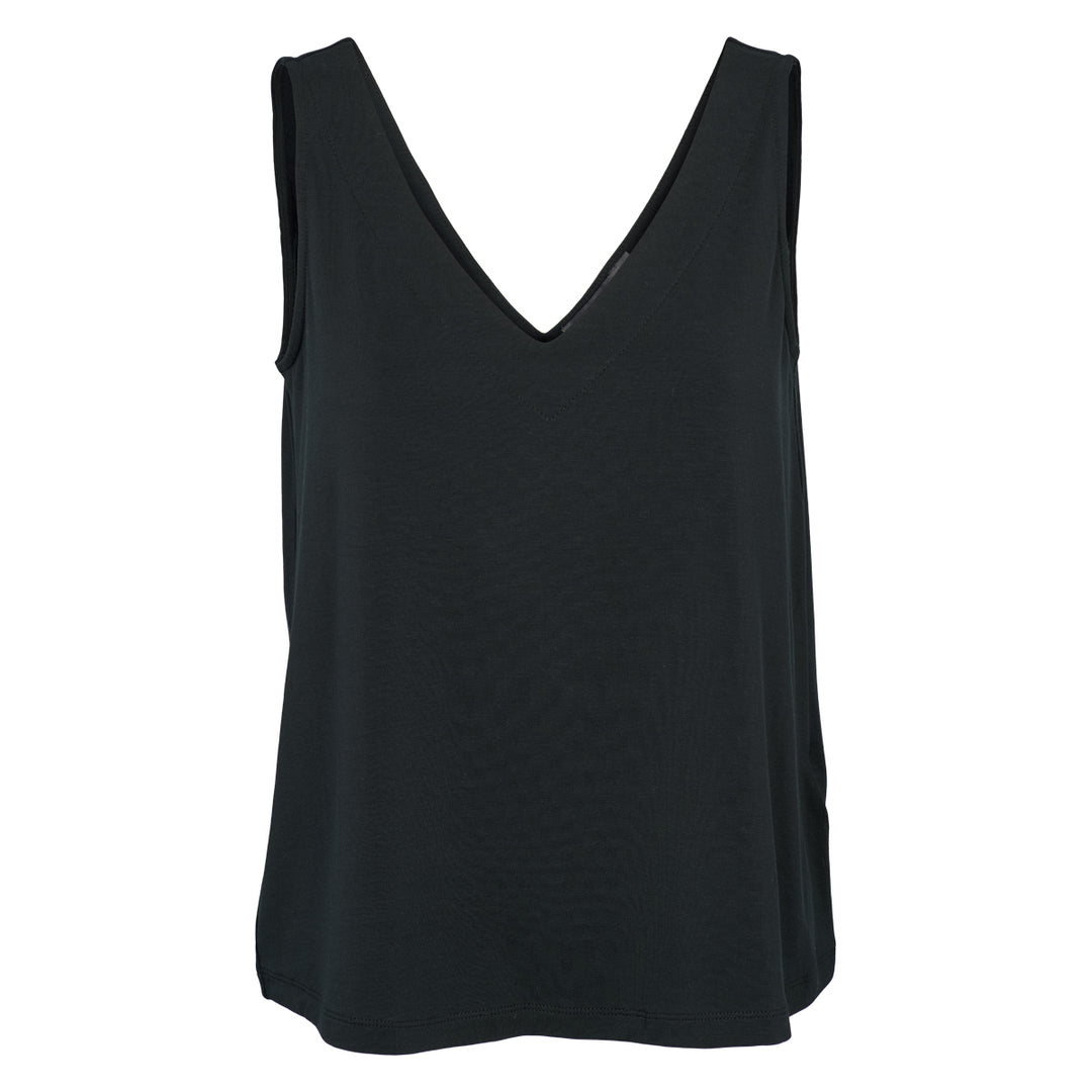 Conservandum TENCEL v-neck top S_S Tee Black 019400706