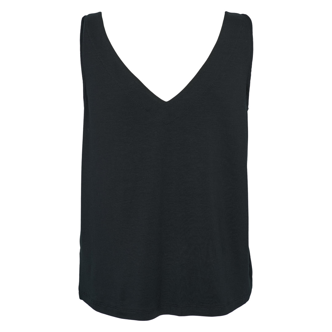 Conservandum TENCEL v-neck top S_S Tee Black 019400706