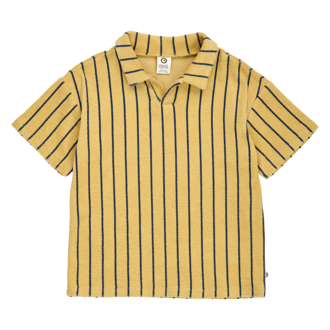müsli TERRY STRIPE polo S_S Tee Hemp/ Navy 690000309