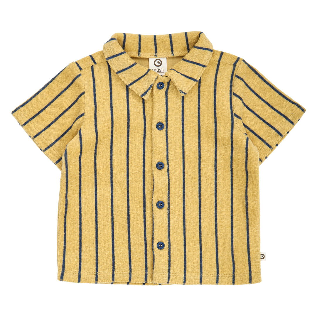 müsli TERRY STRIPE shirt S_S Tee Hemp/ Navy 690000309