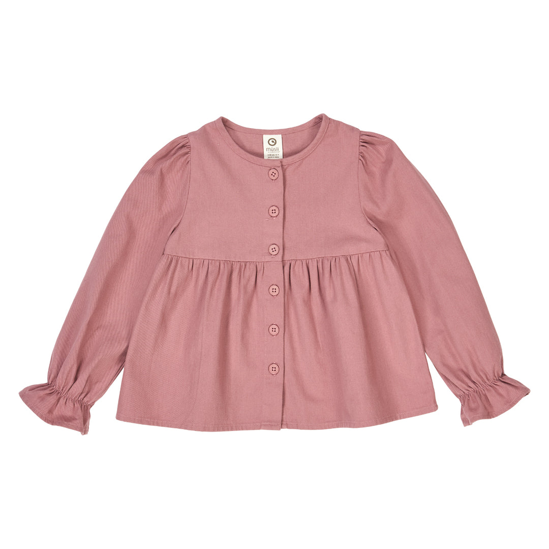müsli TWILL frill shirt L_S Tee Nostalgia Rose 017151200