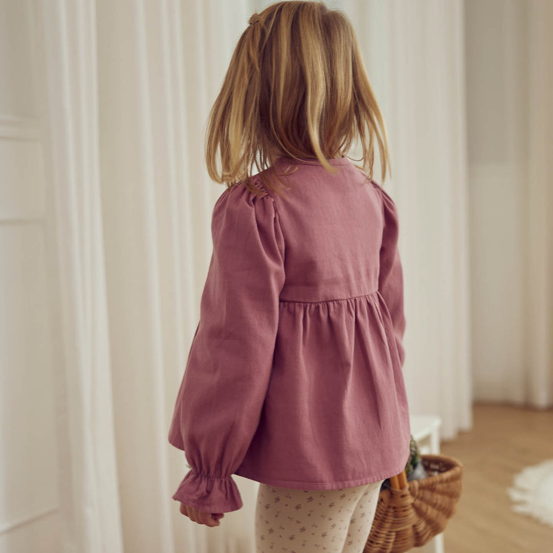 müsli TWILL frill shirt L_S Tee Nostalgia Rose 017151200