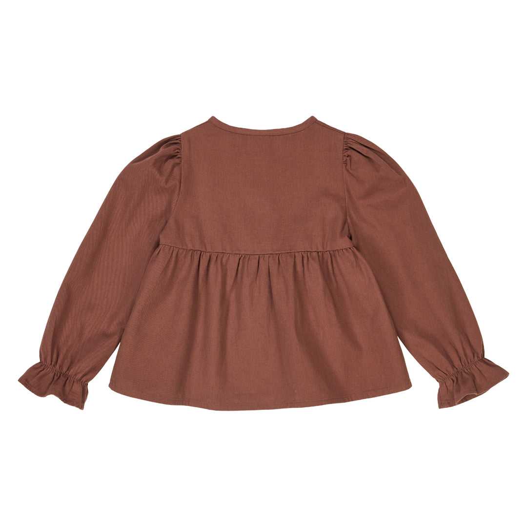 müsli TWILL frill shirt L_S Tee Root 019122804